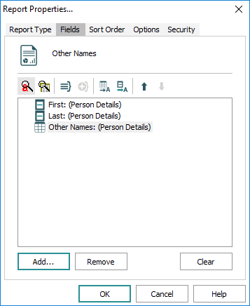Report Properties